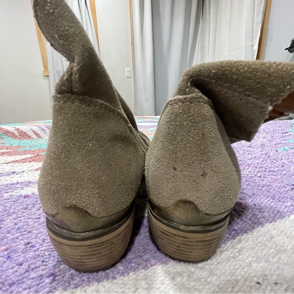 Ankle side zip suede booties - Picture 4 of 6